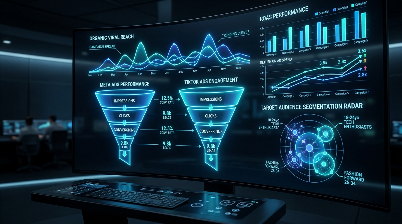 AI Powered Advertisements (Meta Ads, TikTok Ads, Organic Reach)